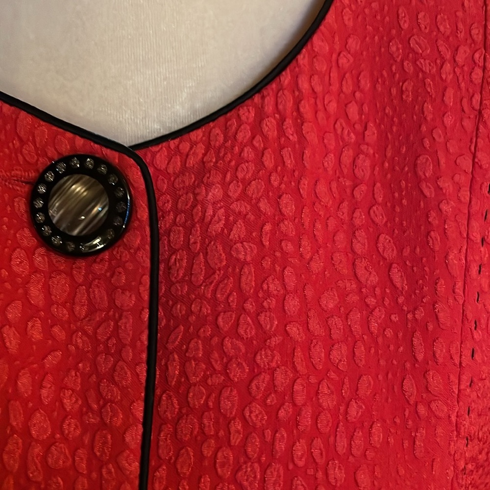 Collarless Blazer Jacket - image 2